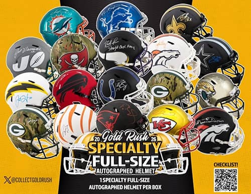 2026 Gold Rush Autographed Full Size Football Helmet Specialty Edition 1 Box Pick Your Team Break #837