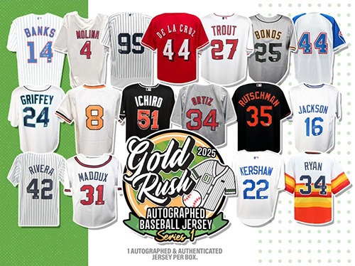 2025 Gold Rush Autographed Baseball Jersey Series 1 3 Box 1/2 CASE Pick Your Team Break #452