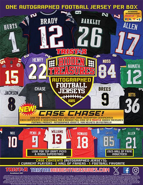 2025 TriStar Hidden Treasures Autographed Football Jersey 2 Box Random Team Break #477