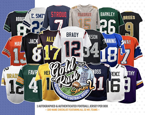 2025 Gold Rush Autographed Football Jersey Series 2 2 Box Random Team Break #494