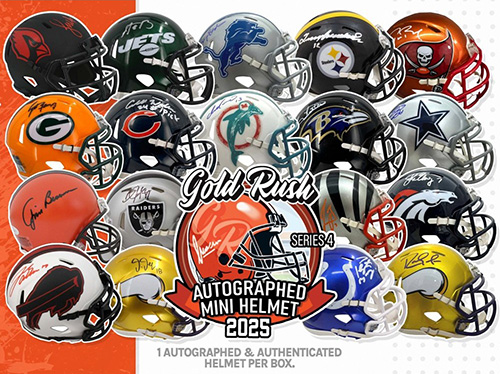 2025 Gold Rush Autographed Mini Helmet Football Series 4 6 Box 1/2 CASE Pick Your Team Break #518