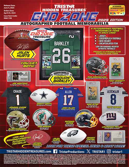 2025 TriStar Hidden Treasures End Zone Football 1 Box Pick Your Team Break #512