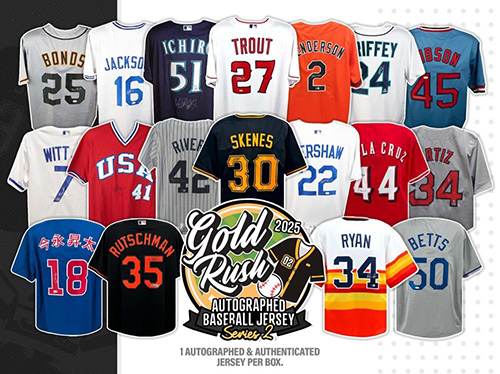 2025 Gold Rush Autographed Baseball Jersey Series 2 3 Box 1/2 CASE Pick Your Team Break #538