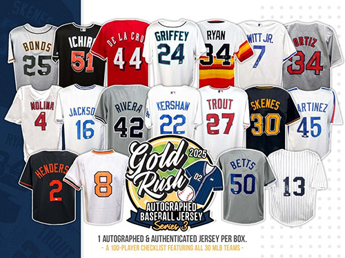 2025 Gold Rush Autographed Baseball Jersey Series 3 3 Box 1/2 CASE Pick Your Team Break #580