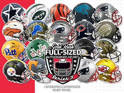2025 Gold Rush Autographed Full Size Helmet Series 3 2 Box 1/2 CASE Pick Your Team Break #581