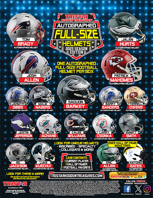 2025 TriStar Hidden Treasures Autographed Full Size Helmet Season Edition 1 Box Pick Your Team Break #603