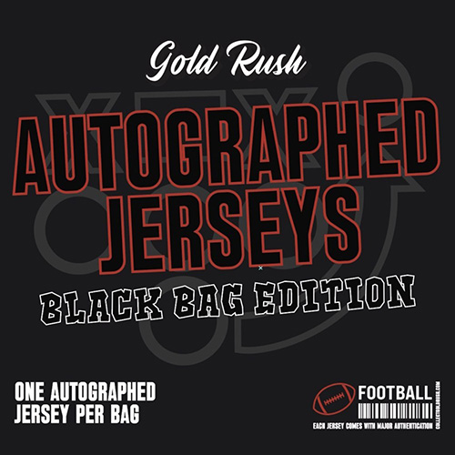2025 Gold Rush Autographed Black Bag Jersey Football Edition 10 Bag FULL CASE Random Team Break #632