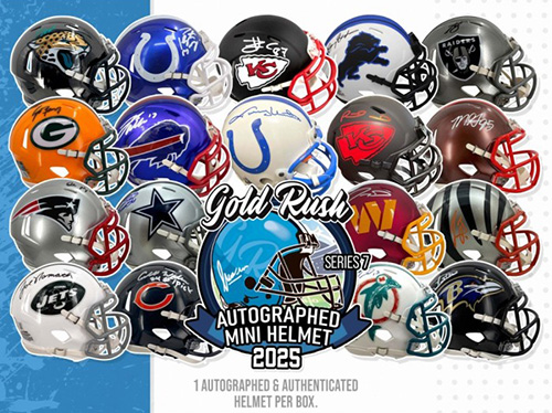 2025 Gold Rush Autographed Mini Helmet Football Series 7 6 Box 1/2 CASE Pick Your Team Break #628
