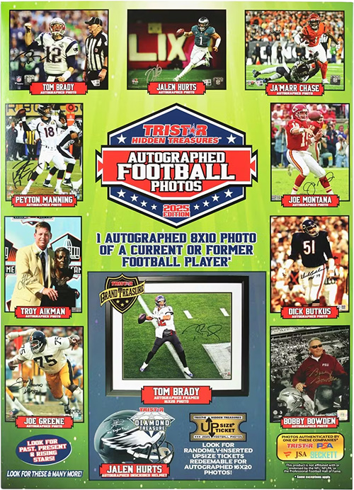 2025 TriStar Hidden Treasures Autographed 8x10 Football Photos Hobby 5 Box 1/3 CASE Random Team Break #658