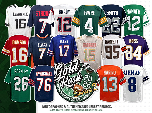 2026 Gold Rush Autographed Football Jersey Series 2 3 Box 1/2 CASE Pick Your Team Break #684