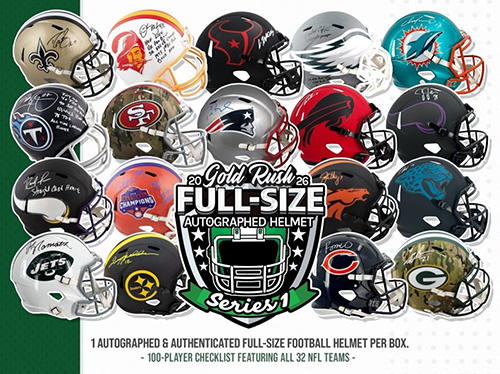 2026 Gold Rush Autographed Full Size Football Helmet Series 1 2 Box 1/2 CASE Pick Your Team Break #711