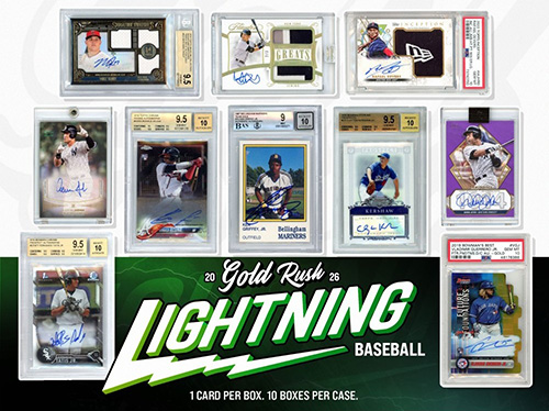 2026 Gold Rush Lightning Baseball 5 Box 1/2 CASE Pick Your Team Break #722