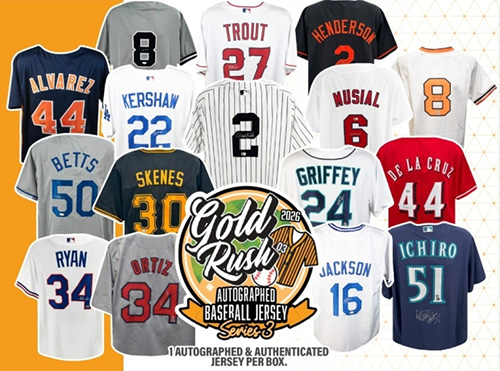 2026 Gold Rush Autographed Baseball Jersey Series 3 3 Box 1/2 CASE Pick Your Team Break #778