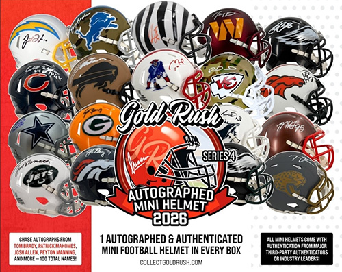2026 Gold Rush Autographed Mini Helmet Football Series 4 6 Box 1/2 CASE Pick Your Team Break #769