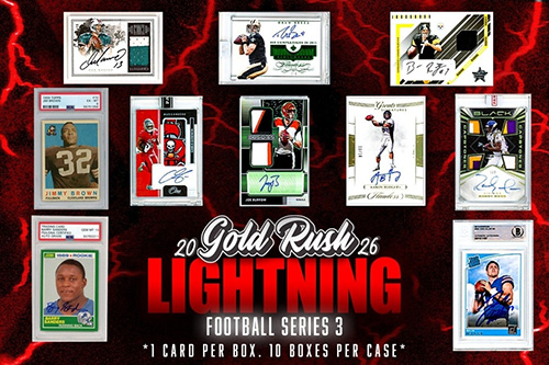 2026 Gold Rush Lightning Football Series 3 5 Box 1/2 CASE Pick Your Team Break #796
