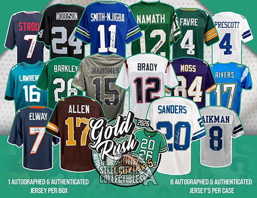 2026 Gold Rush Autographed Football Jersey Series 5 3 Box 1/2 CASE Pick Your Team Break #802