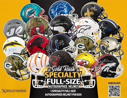 2026 Gold Rush Autographed Full Size Football Helmet Specialty Edition 1 Box Pick Your Team Break #809