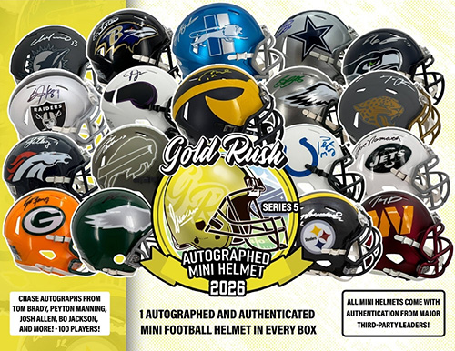 2026 Gold Rush Autographed Mini Helmet Football Series 5 6 Box 1/2 CASE Pick Your Team Break #807
